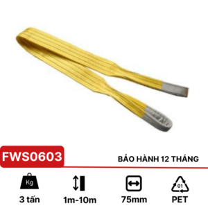 Cáp vải cẩu hàng 3 tấn KawasakiCáp vải cẩu hàng 3 tấn Kawasaki