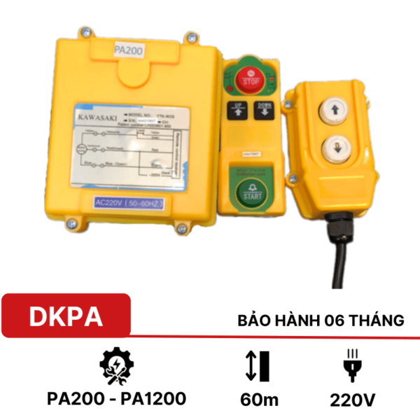 Điều khiển từ xa cho tời điện treo mini PA