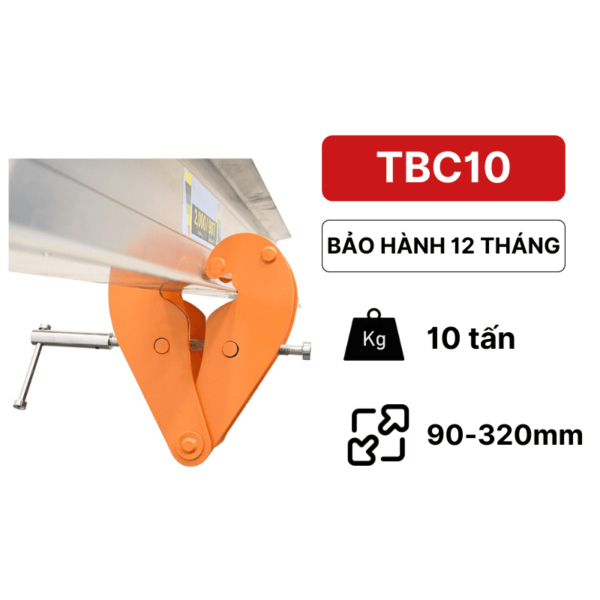 Kẹp dầm 10 tấn TBC Kawasaki