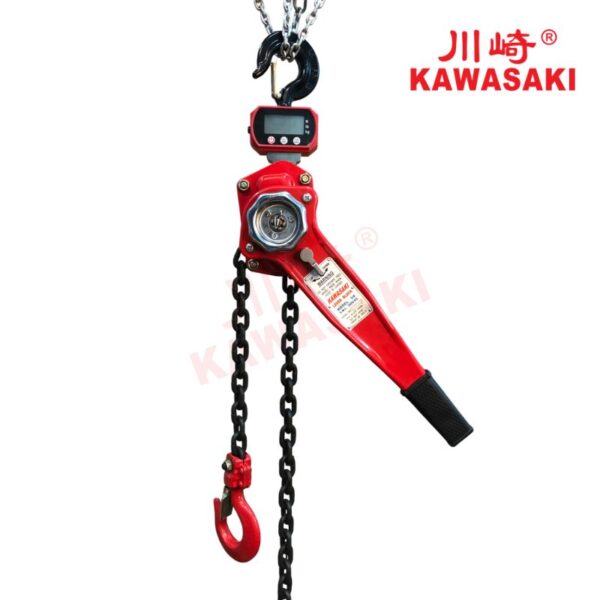 Pa lăng xích lắc tay cân điện tử 2 tấn Kawasaki
