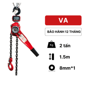 Pa lăng lắc tay cân điện tử 2 tấn KawasakiPa lăng xích lắc tay cân điện tử VA 2 tấn