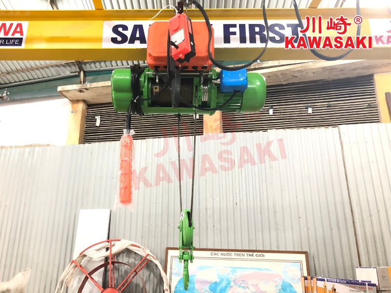 Pa lăng cáp điện thường được sử dụng trong nhà xưởng