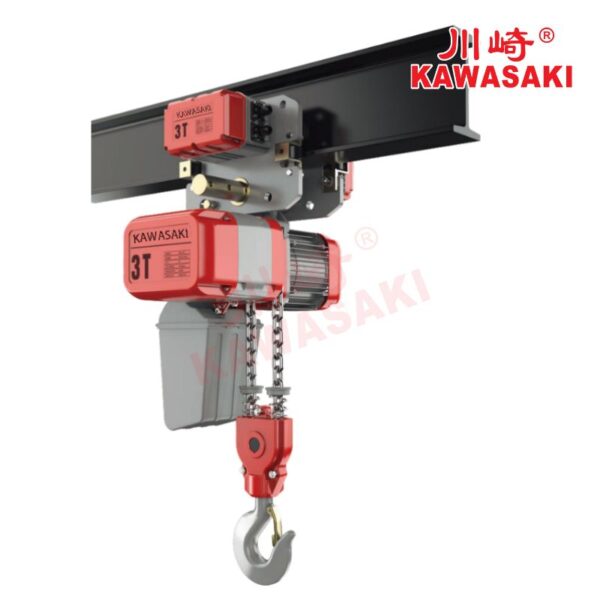 Pa lăng xích điện 3 tấn di chuyển DCER Kawasaki