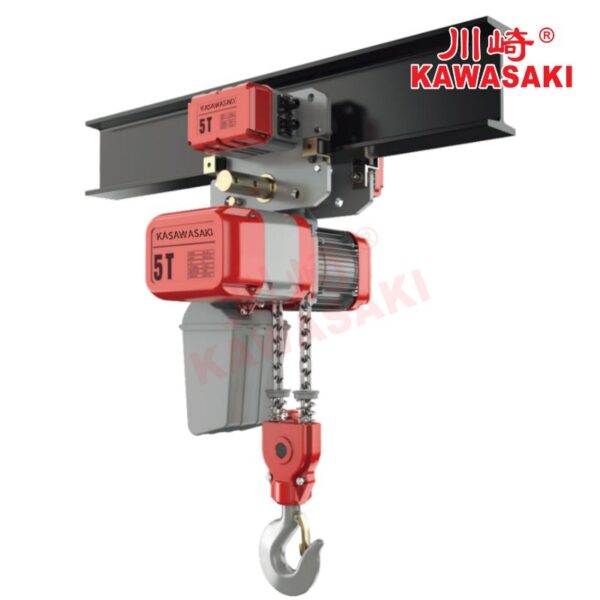 Pa lăng xích điện 5 tấn di chuyển DCER Kawasaki