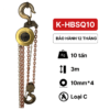 Pa lăng xích kéo tay phòng nổ 10 tấn Kawasaki