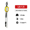 Pa lăng xích lắc tay LS 1.5 tấn