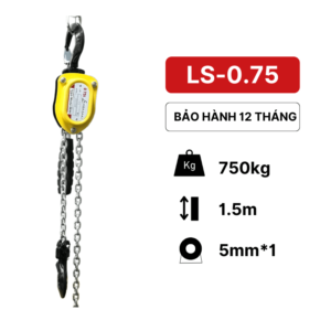 Pa lăng xích lắc tay mini 750kg KawasakiPa lăng xích lắc tay LS 750kg