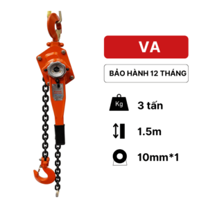 Pa lăng xích lắc tay 3 tấn VA KawasakiPa lăng xích lắc tay VA 3 tấn