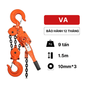 Pa lăng xích lắc tay 9 tấn VA KawasakiPa lăng xích lắc tay VA 9 tấn
