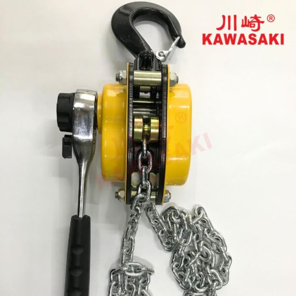 Pa lăng xích lắc tay mini 750kg Kawasaki