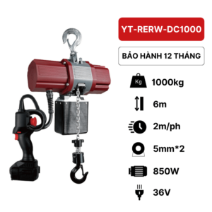 Pa lăng pin 1000kg DC KawasakiPa lăng xích 1000kg DC Kawasaki
