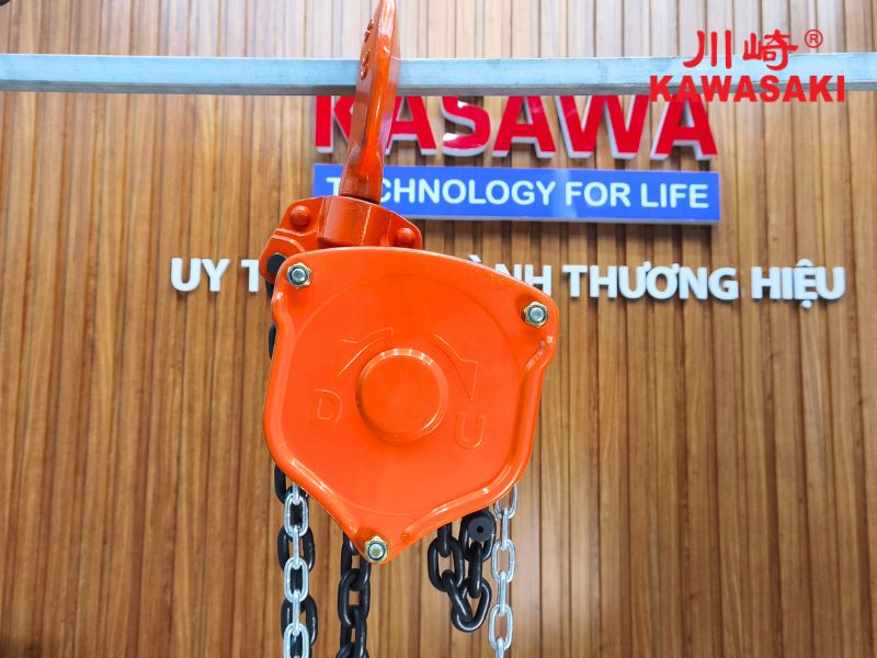 Mặt sau pa lăng xích kéo tay 5 tấn 3m TD Kawasaki