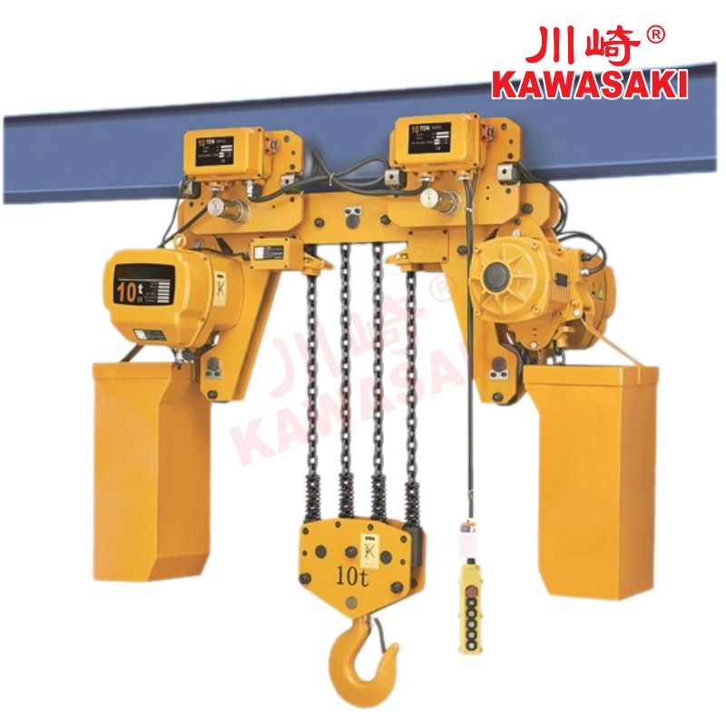 Pa lăng xích điện 10 tấn di chuyển Kawasaki