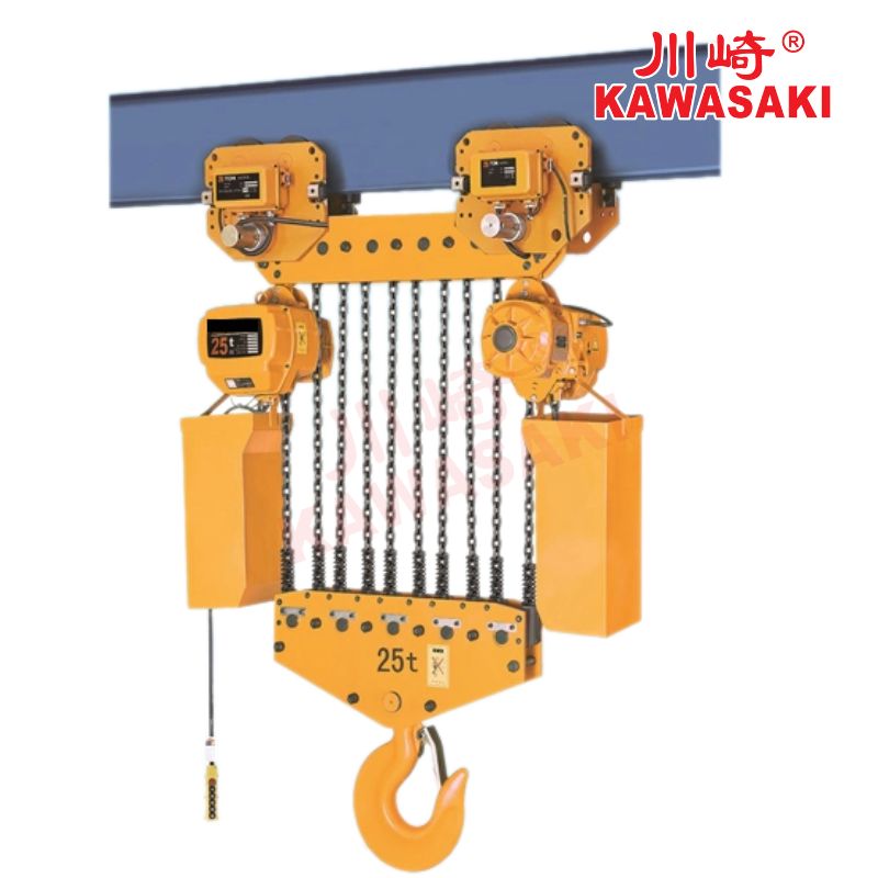 Pa lăng xích điện 25 tấn di chuyển Kawasaki