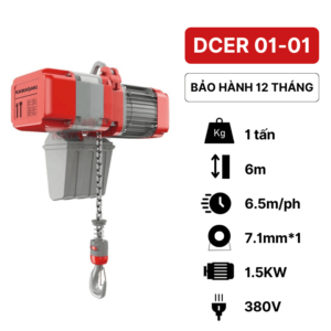 Pa lăng xích điện 1 tấn DCER 01-01 Kawasaki (cố định)Pa lăng xích điện 1 tấn DCER 01-01 Kawasaki (cố định)