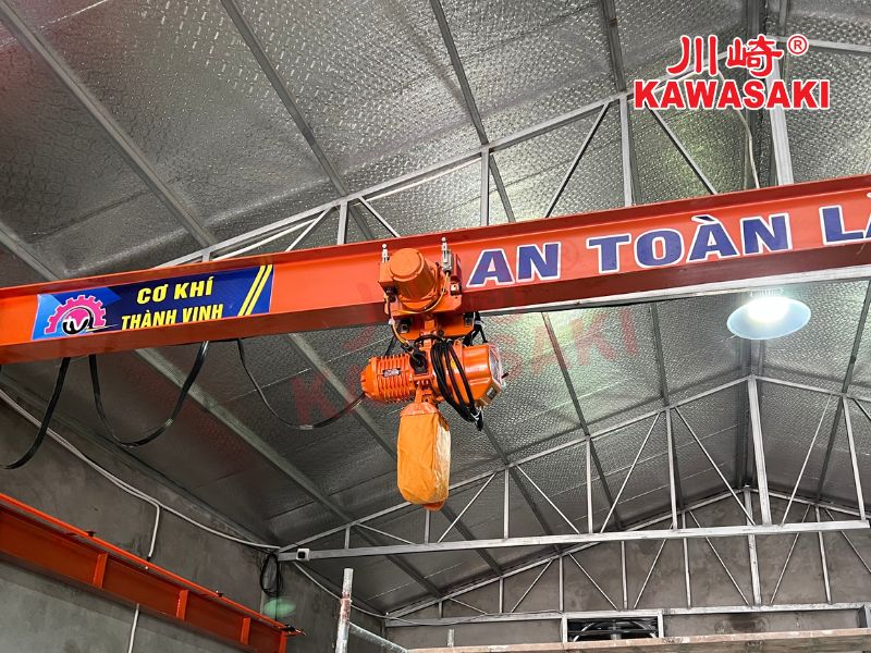 Pa lăng được lắp đặt trên dầm chữ I
