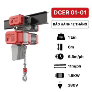 Pa lăng xích điện 1 tấn DCER 01-01 Kawasaki (di chuyển)Pa lăng xích điện 1 tấn DCER 01-01 Kawasaki (di chuyển)