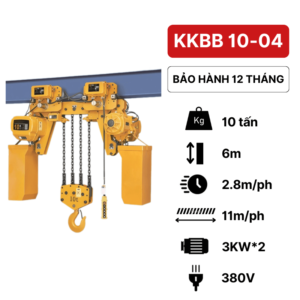 Pa lăng xích điện 10 tấn KKBB Kawasaki (di chuyển)Pa lăng xích điện 10 tấn KKBB Kawasaki (di chuyển)