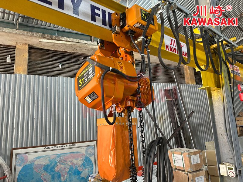 Pa lăng xích điện 3 tấn di chuyển