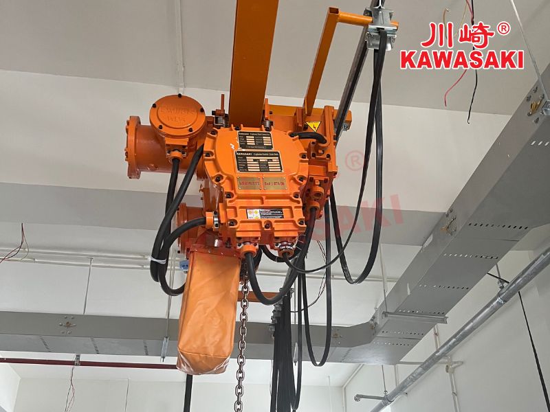 Pa lăng xích điện phòng nổ 5 tấn di chuyển