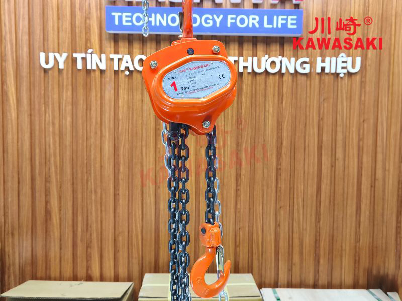 Pa lăng xích kéo tay model tiêu chuẩn TD Kawasaki