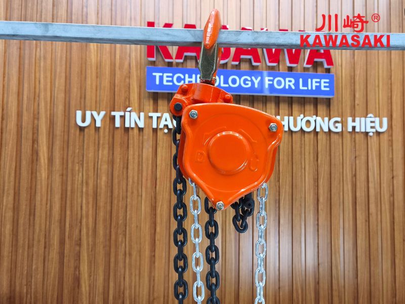 Mặt sau pa lăng xích kéo tay 3 tấn 3m