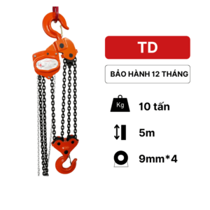 Pa lăng xích kéo tay 10 tấn KawasakiPa lăng xích kéo tay TD 10 tấn
