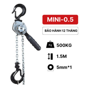 Pa lăng xích lắc tay mini 500kg AluminumPa lăng xích lắc tay mini 500kg Kawasaki