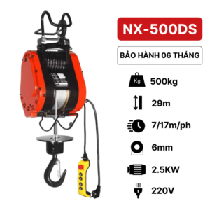 Tời điện treo 2 cấp tốc độ NX-500DS KawasakiTời điện 2 cấp tốc độ NX-500DS