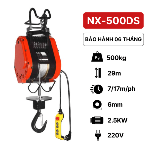 Tời điện 2 cấp tốc độ NX-500DS
