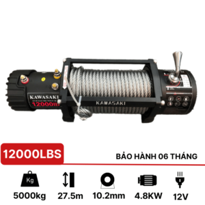 Tời điện 12v 12000lbs (5 tấn) cứu hộTời điện kéo xe 12V 12000Lbs Kawasaki