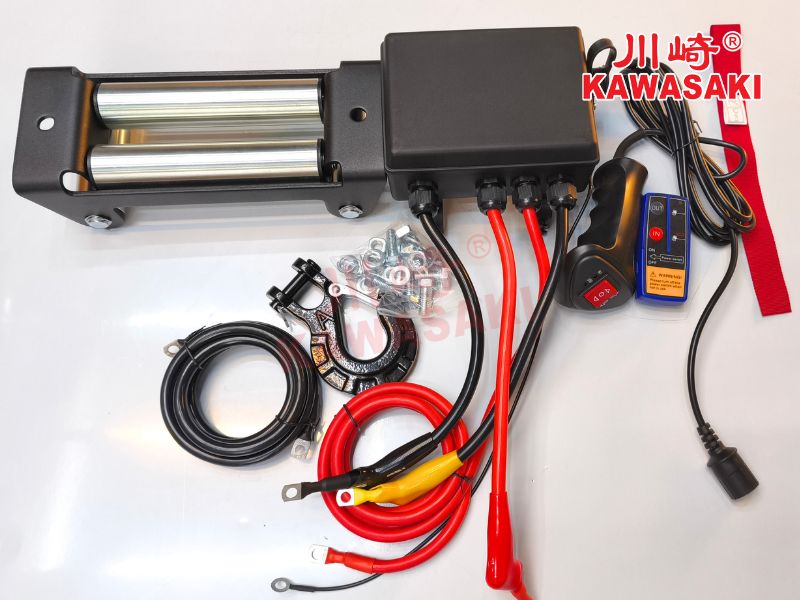 Cố định tời điện bằng các phụ kiện đi kèm