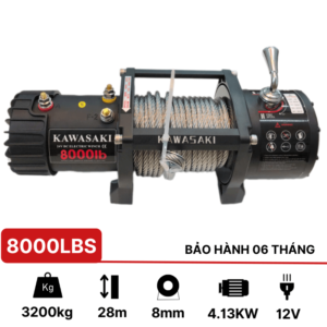 Tời điện 12v 8000lbs (4 tấn) cứu hộTời điện 12v 8000Lbs Kawasaki