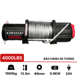 Tời điện 24V 4000Lbs KawasakiTời điện 24V 4000Lbs Kawasaki