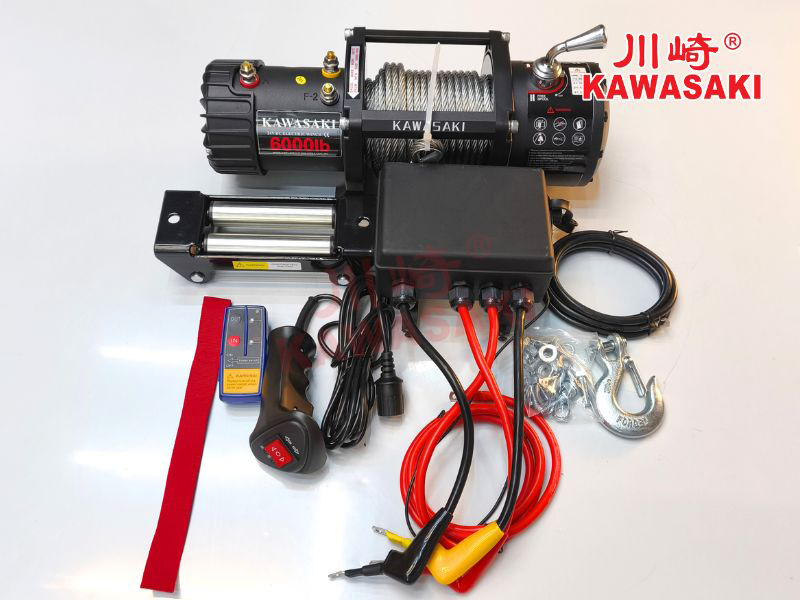 Tời điện 24V 6000lbs chính hãng Kawasaki
