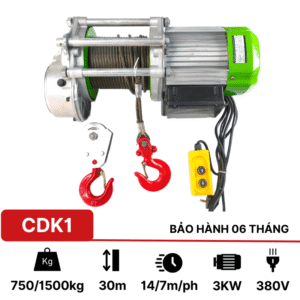 Tời điện đa năng CDK1 750/1500 30m 380v (14/7m/phút)