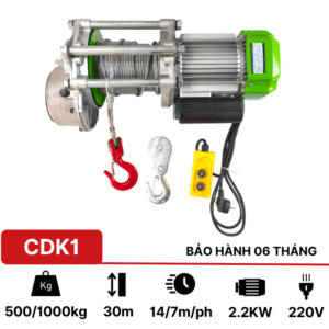 Tời điện đa năng CDK1 500/1000 30m 220v (14/7m/phút)