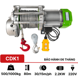 Tời điện đa năng CDK1 500/1000 80m 220v (30/15m/phút)
