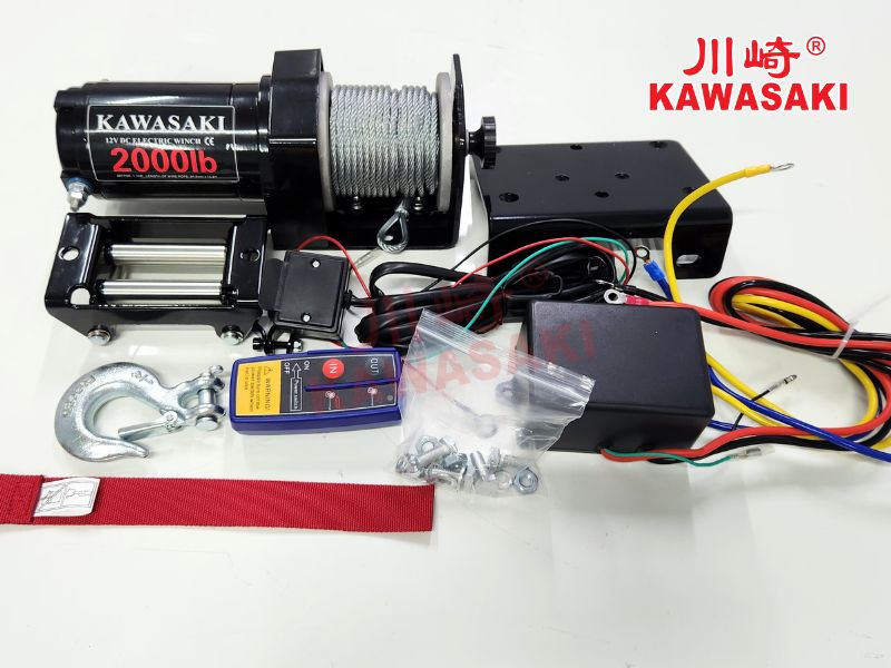 Tời điện 12V chính hãng Kawasaki chuyên dùng để kéo ngang