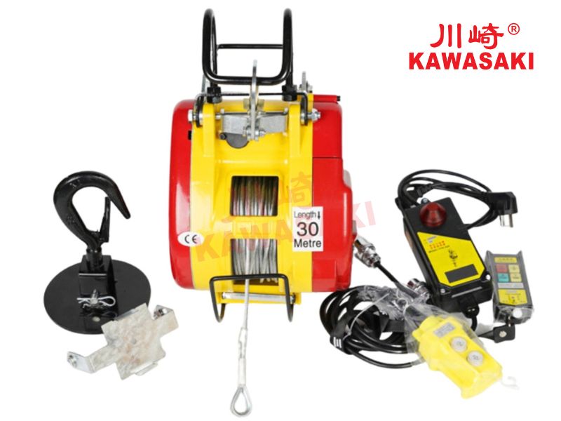Tời điện được tích hợp sẵn điều khiển từ xa