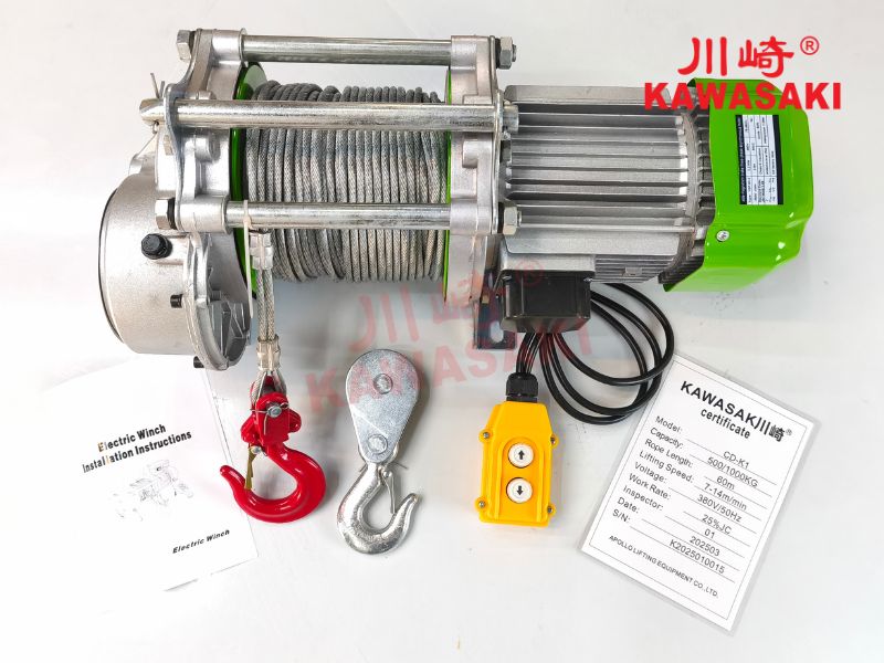 Tời điện chính hãng Kawasaki có đầy đủ CO, CQ