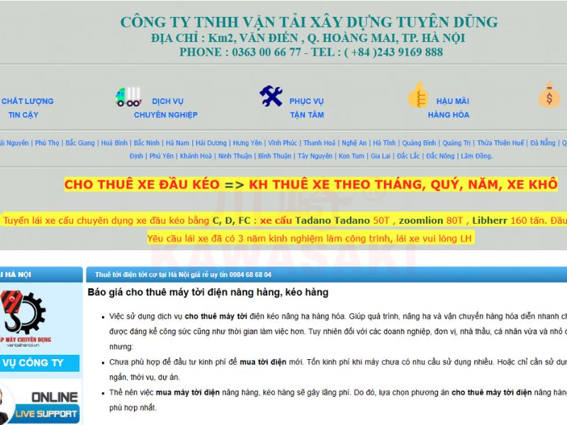 Công ty TNHH Vận tải Xây dựng Tuyên Dũng
