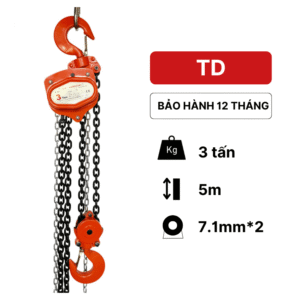 Pa lăng xích kéo tay 3 tấn 5m KawasakiPa lăng xích kéo tay 3 tấn 5m TD Kawasaki