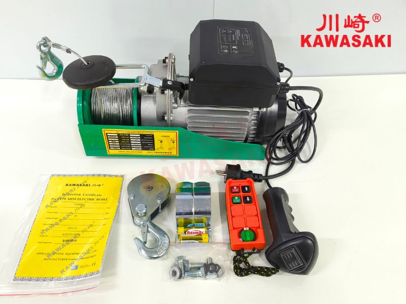 Tời điện treo mini PA400 tích hợp sẵn điều khiển từ xa