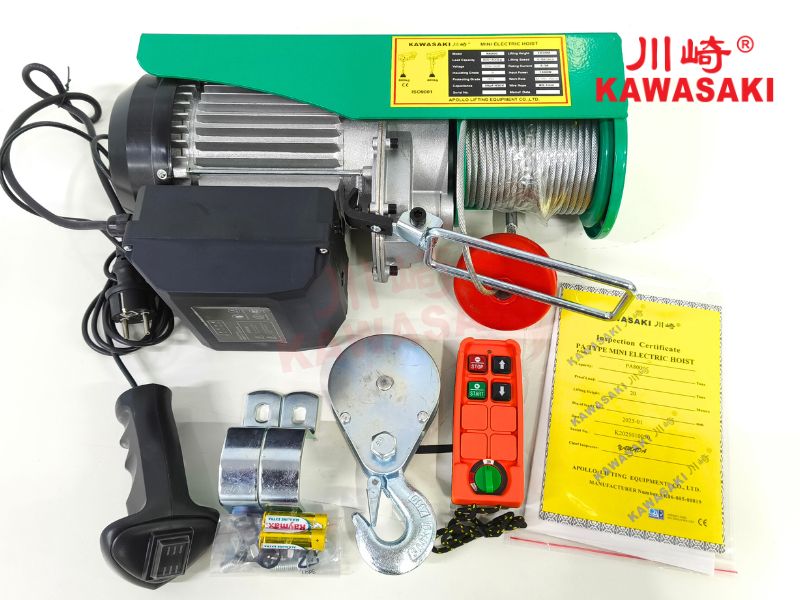 Tời điện treo PA800 được tích hợp sẵn điều khiển từ xa
