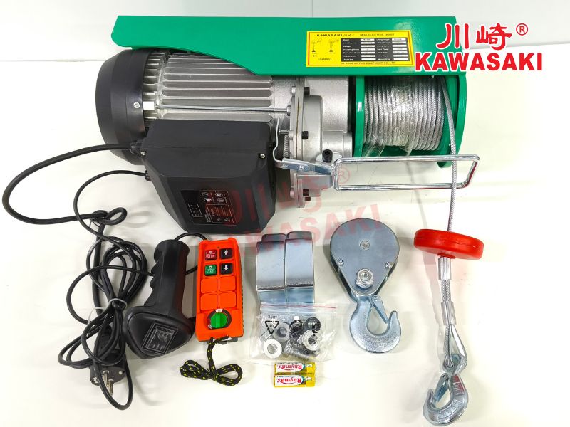Tời điện treo PA nguyên đai nguyên kiện với các phụ kiện đi kèm