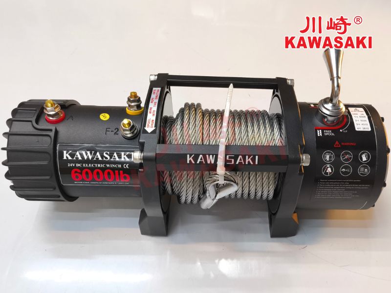 Tời sử dụng bình 24V 6000Lbs Kawasaki