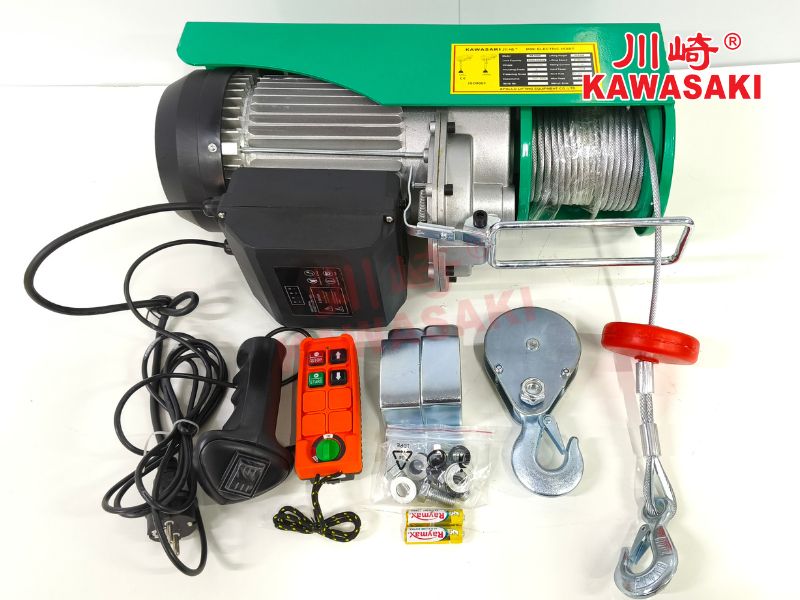 Tời điện PA800 Kawasaki tích hợp sẵn điều khiển từ xa