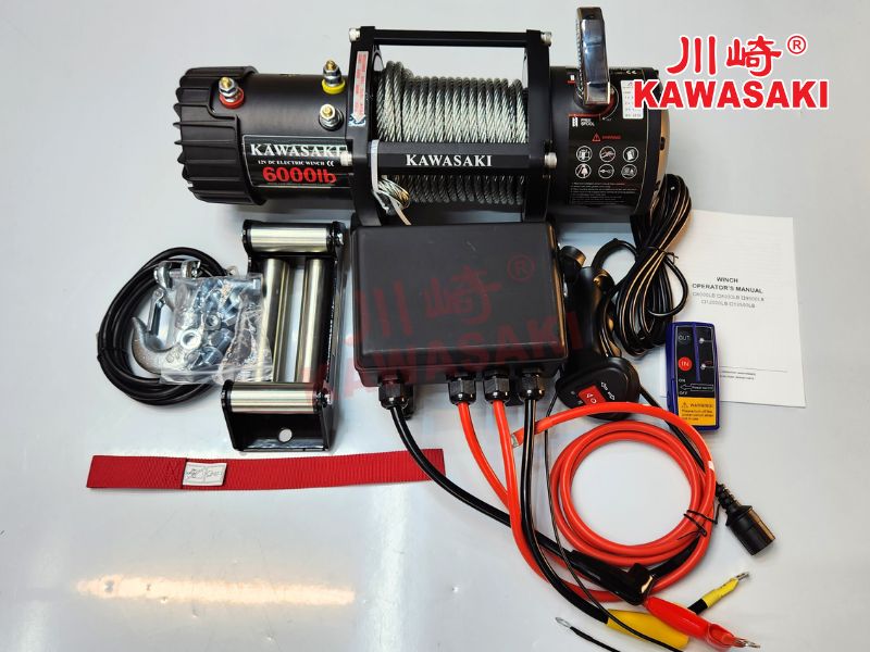 Tời điện 12V 6000lbs kéo 2500kg