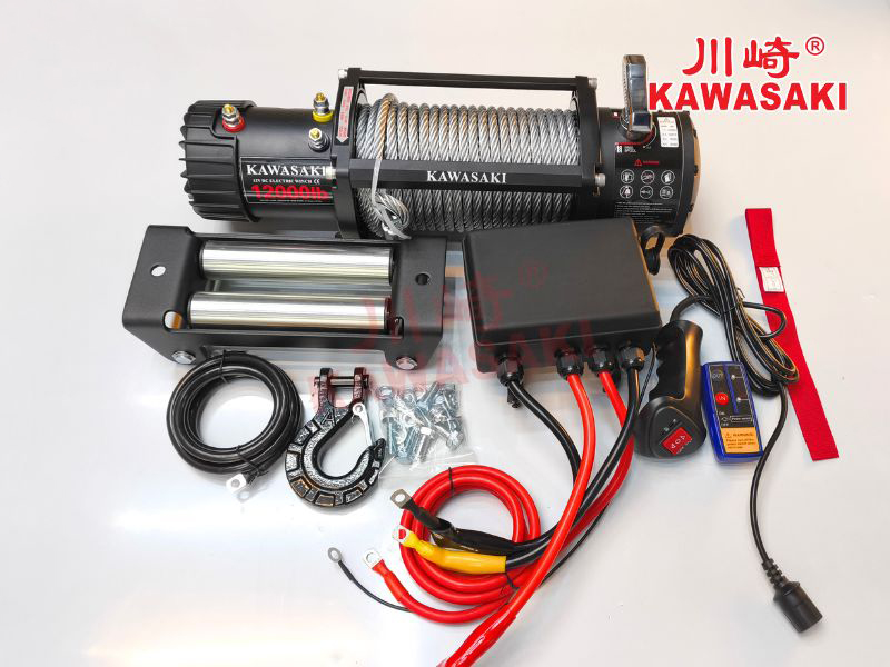 Tời điện 12V 12000lbs kéo 5000kg